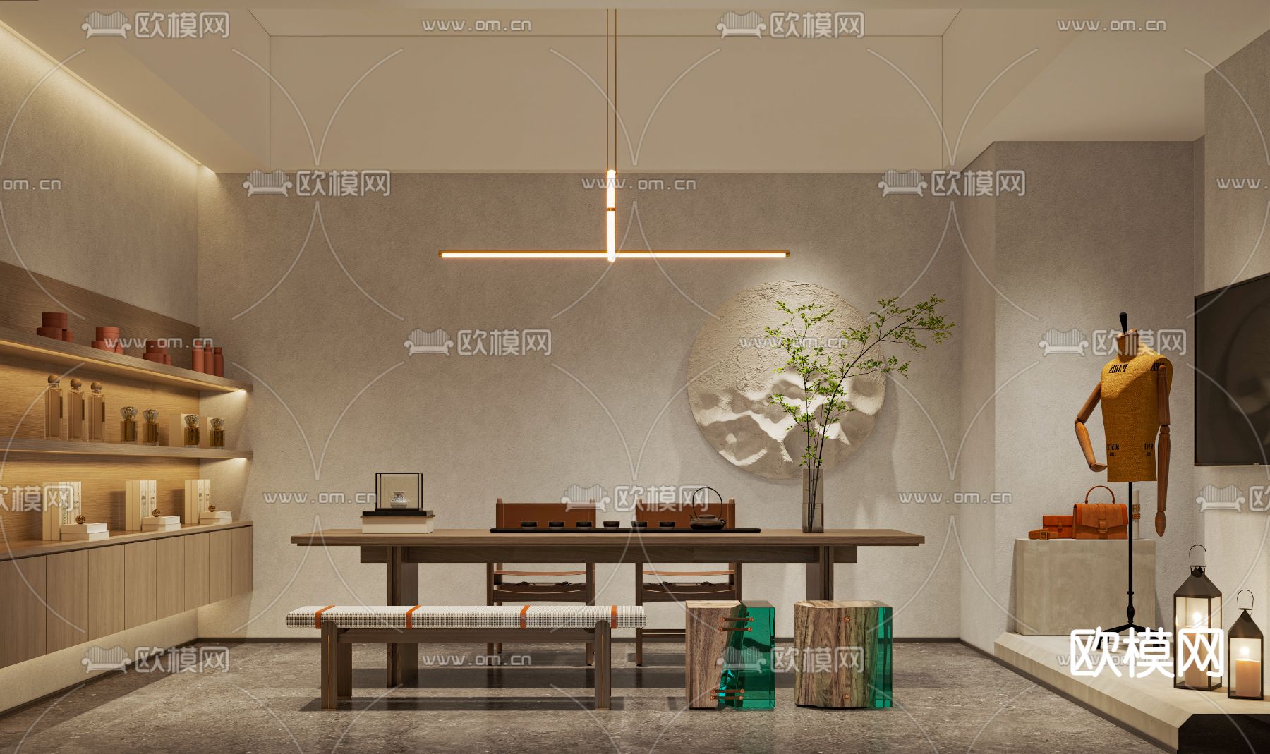 美容院洽谈室 接待室 咨询室3d模型下载