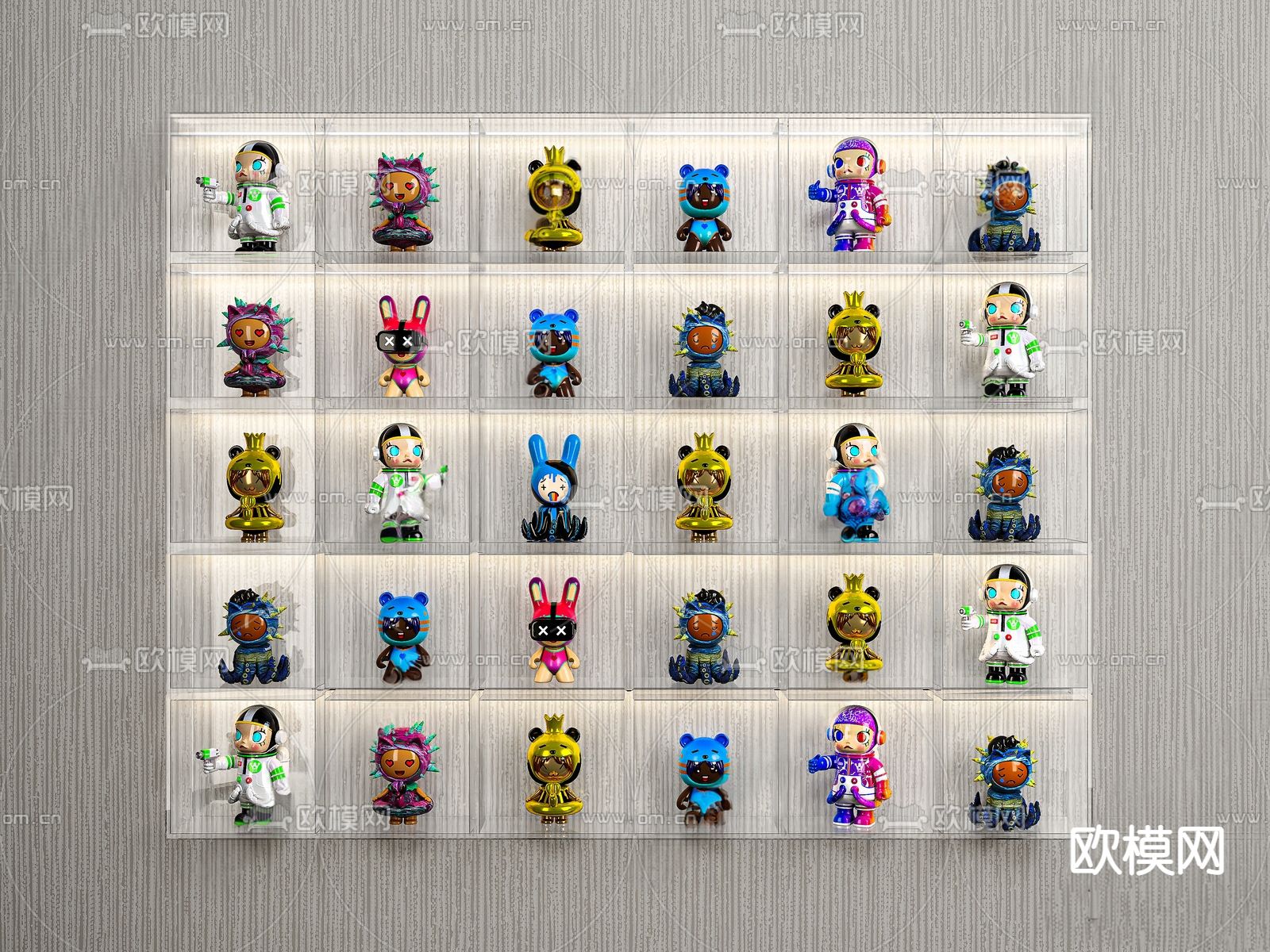 公仔手办摆件su模型下载