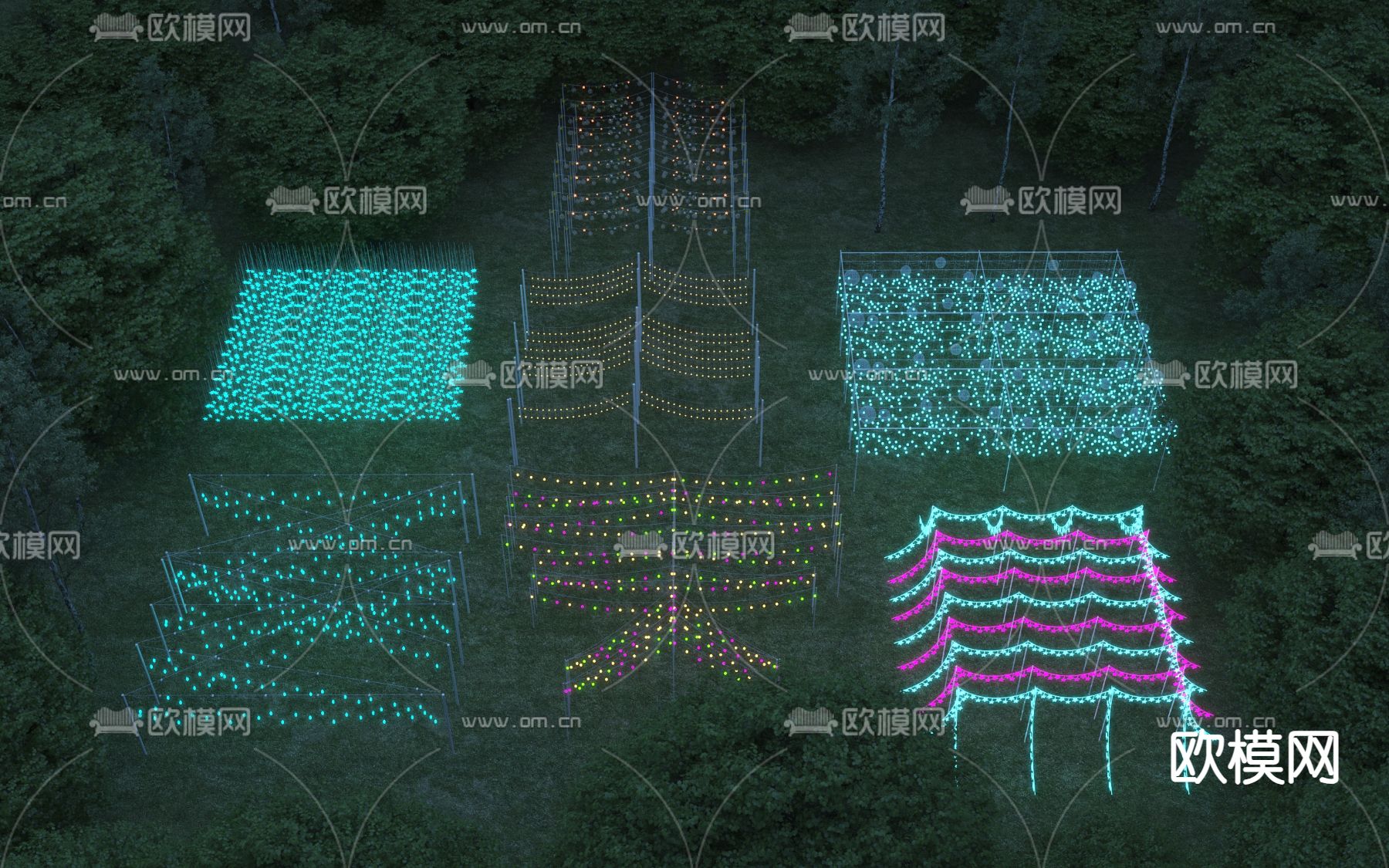 氛围灯 景观灯 星星灯3d模型下载