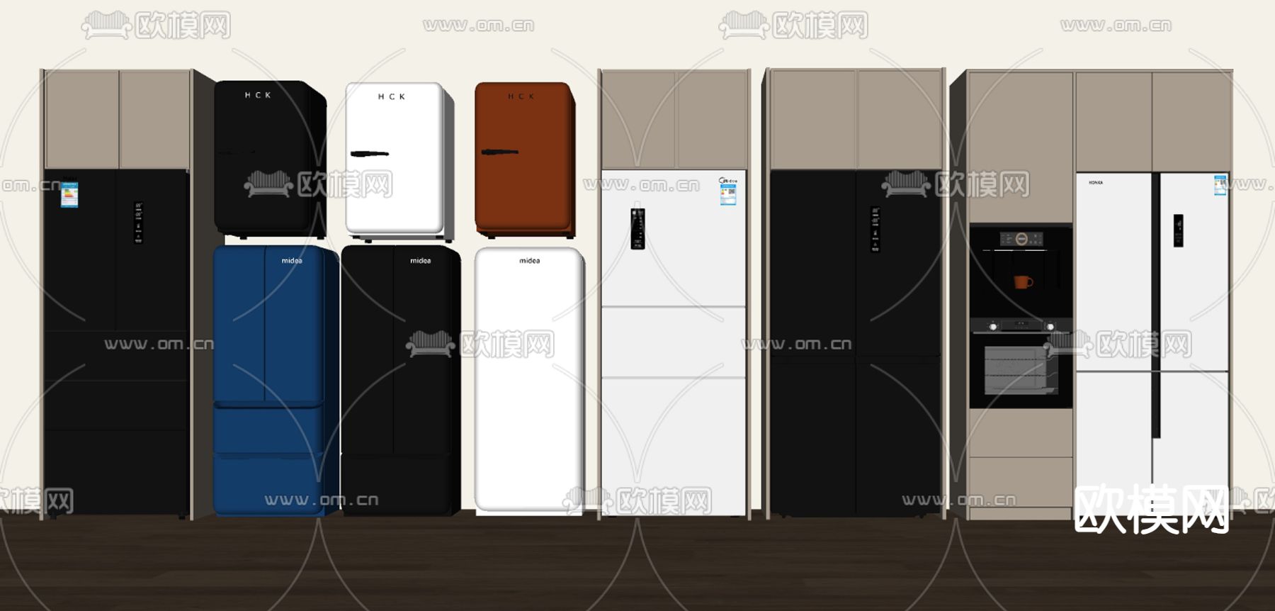 冰箱 迷你冰箱su模型下载（渲染图1）