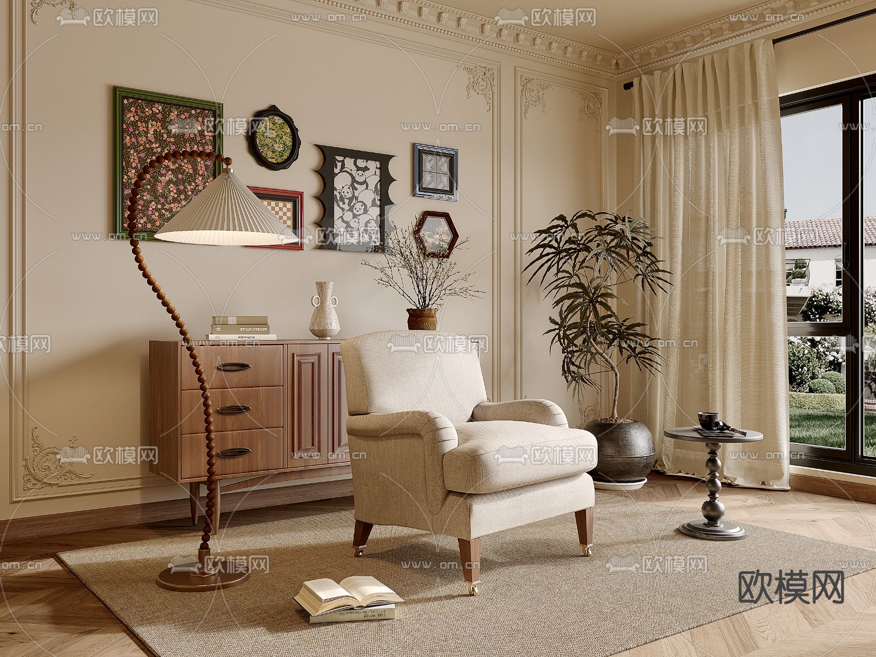 单人沙发 休闲沙发3d模型下载