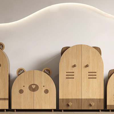  儿童柜 卡通收纳柜su模型 