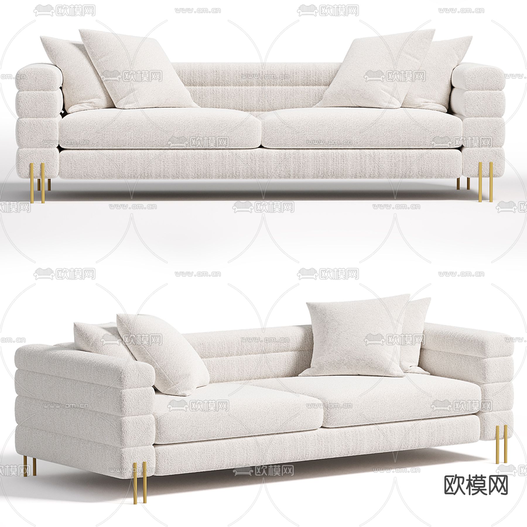 双人沙发3d模型下载
