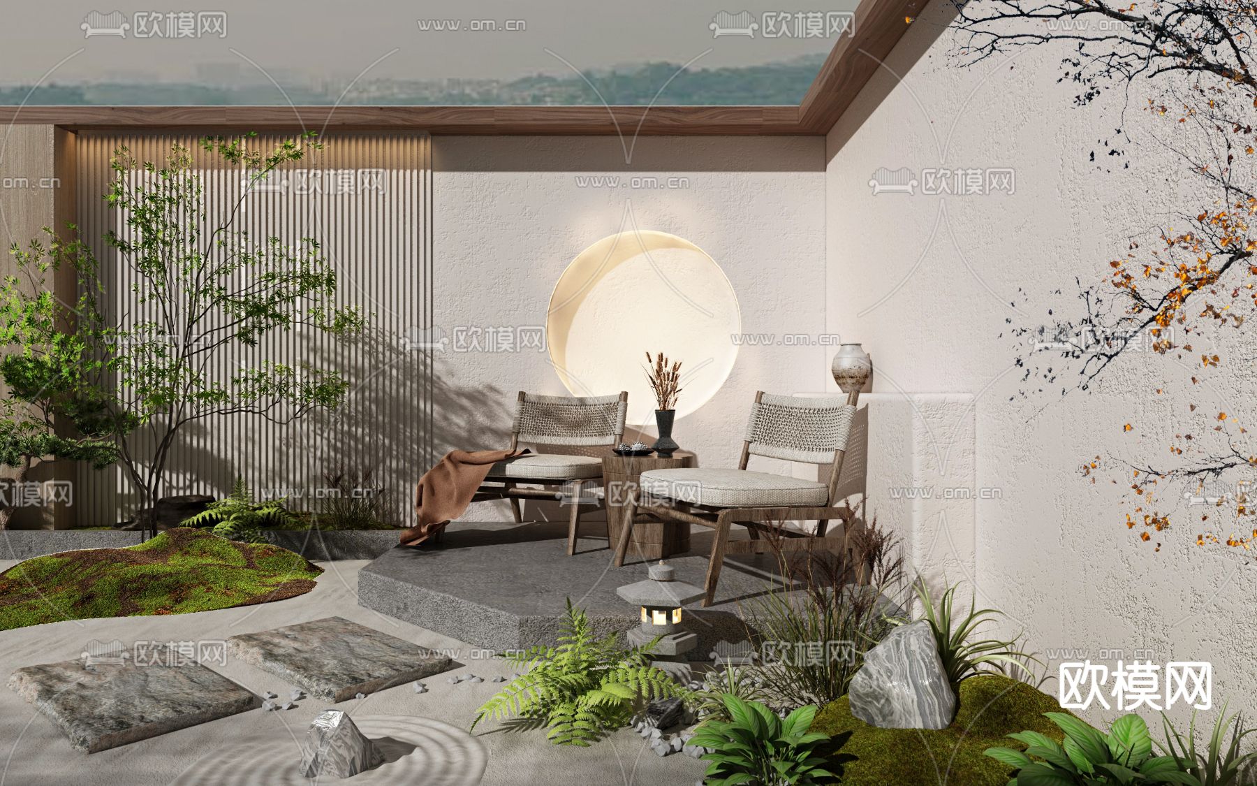 庭院景观 花园3d模型下载