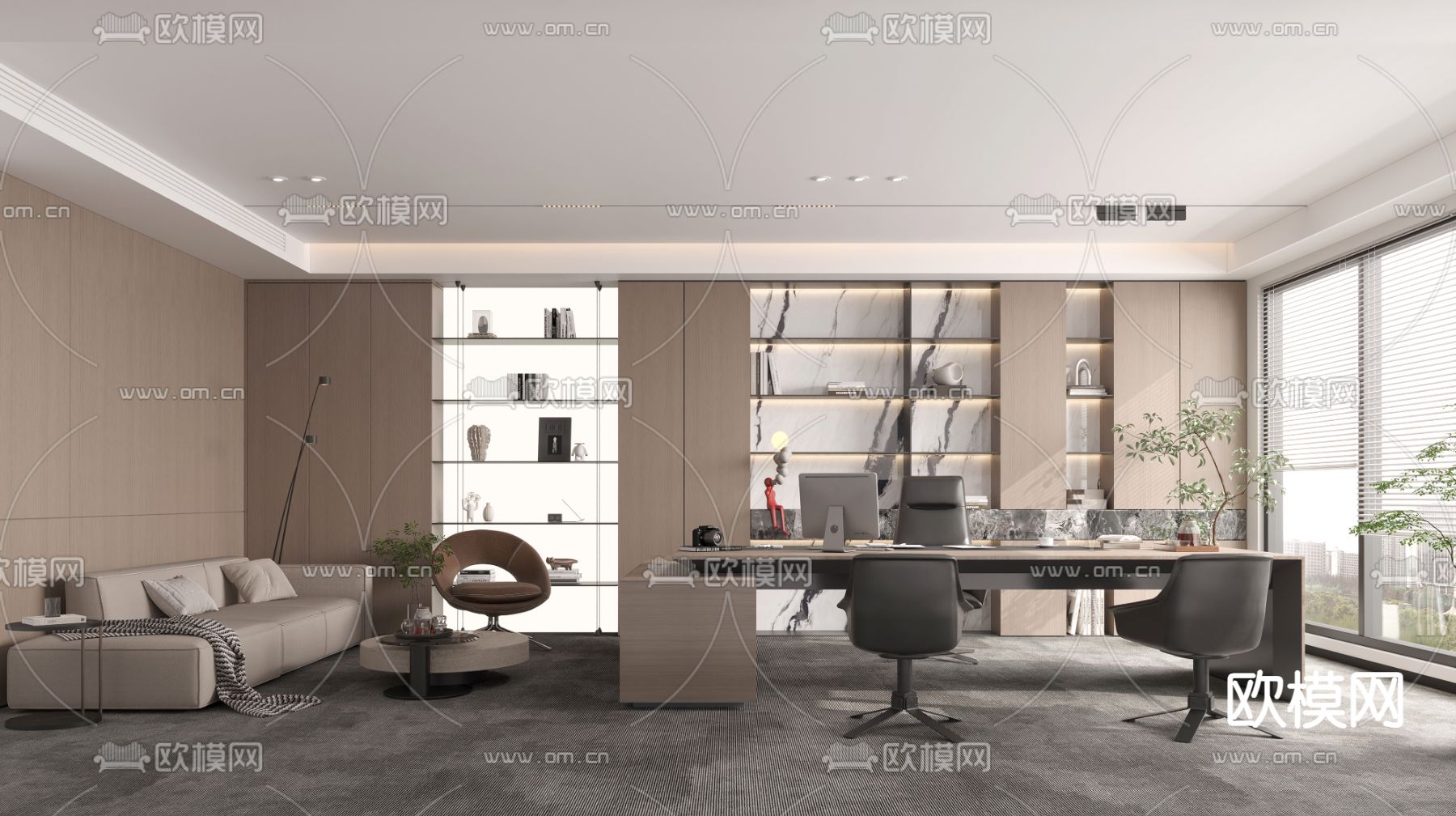 总经理室 董事长室3d模型下载