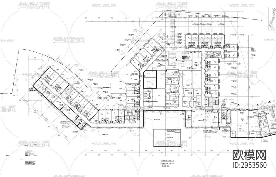 新中式酒店建筑cad施工圖下載(渲染圖2)