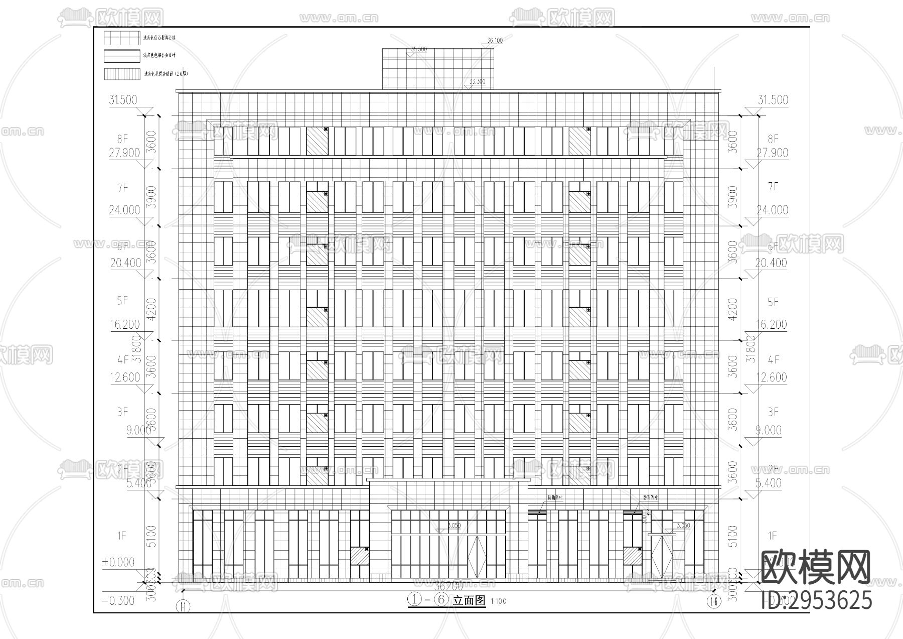 长江航运公安局警备基地建设工程cad施工图下载（渲染图5）