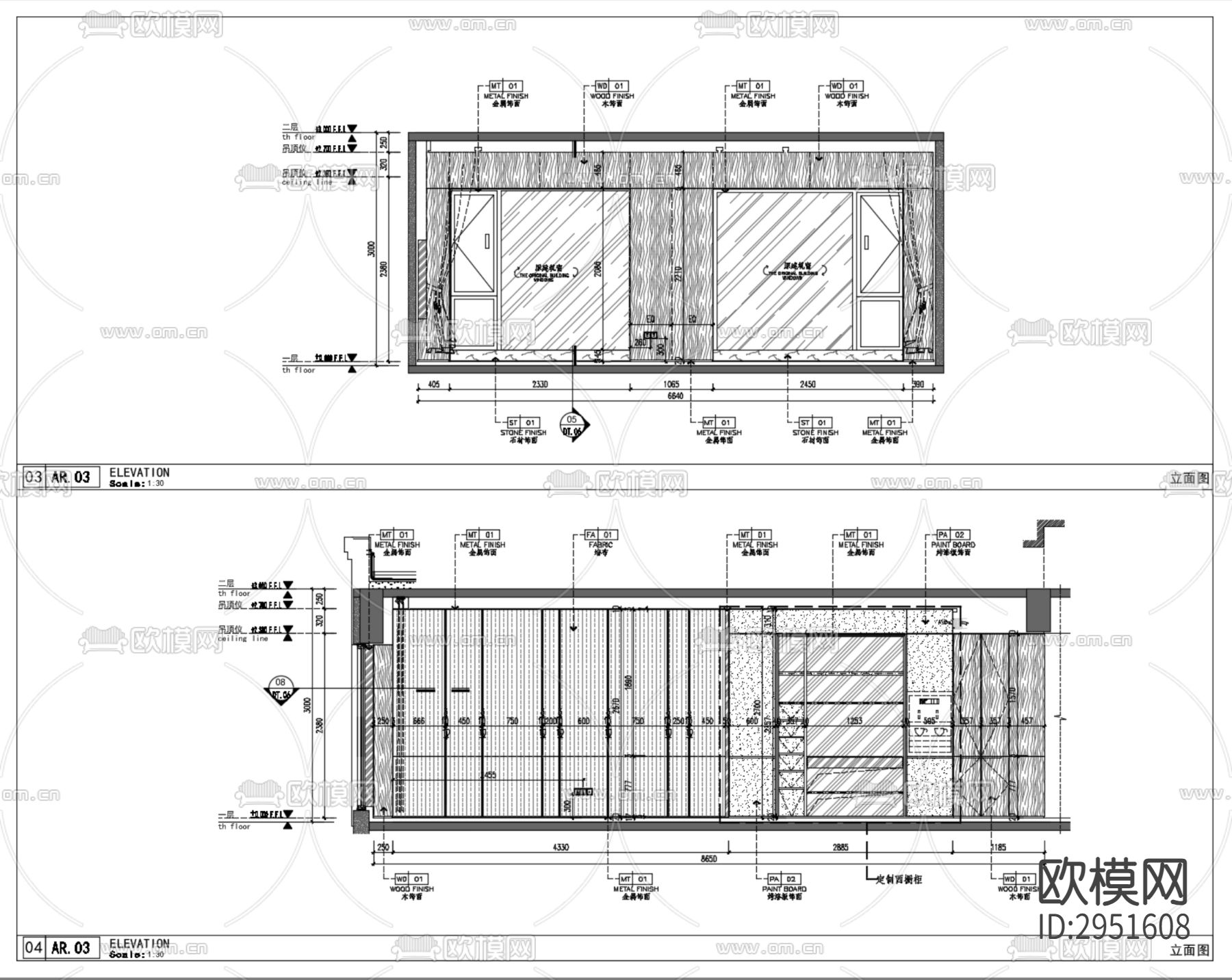 DIA丹健国际-成都合能枫丹铂麓188户型cad施工图下载（渲染图4）