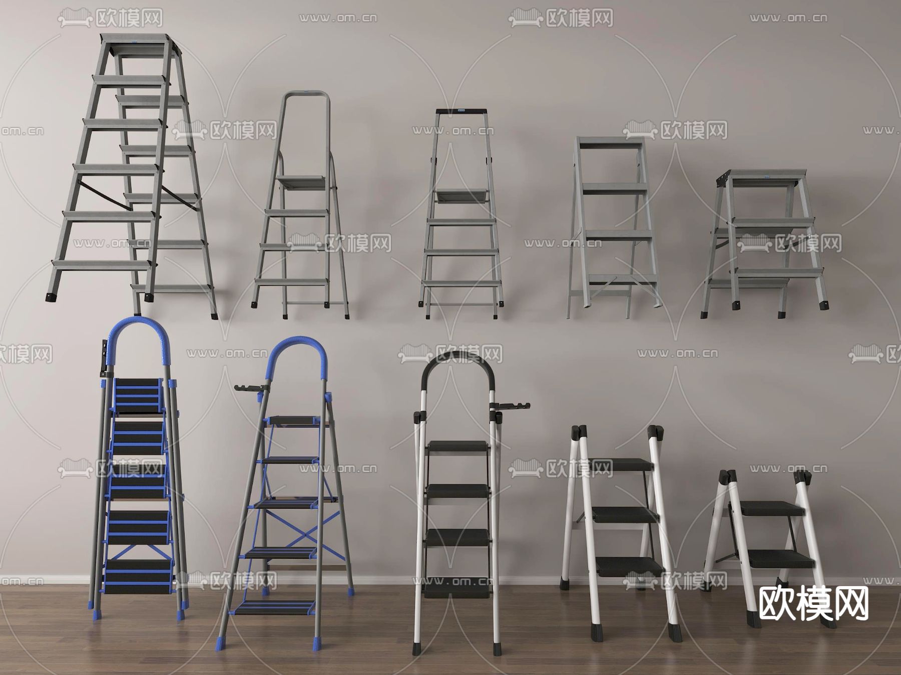 梯子 矮梯 折叠梯 安全梯3d模型下载