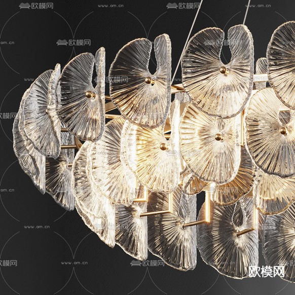 水晶吊灯 轻奢吊灯3d模型下载_ID14365881_3dmax免费模型-欧模网