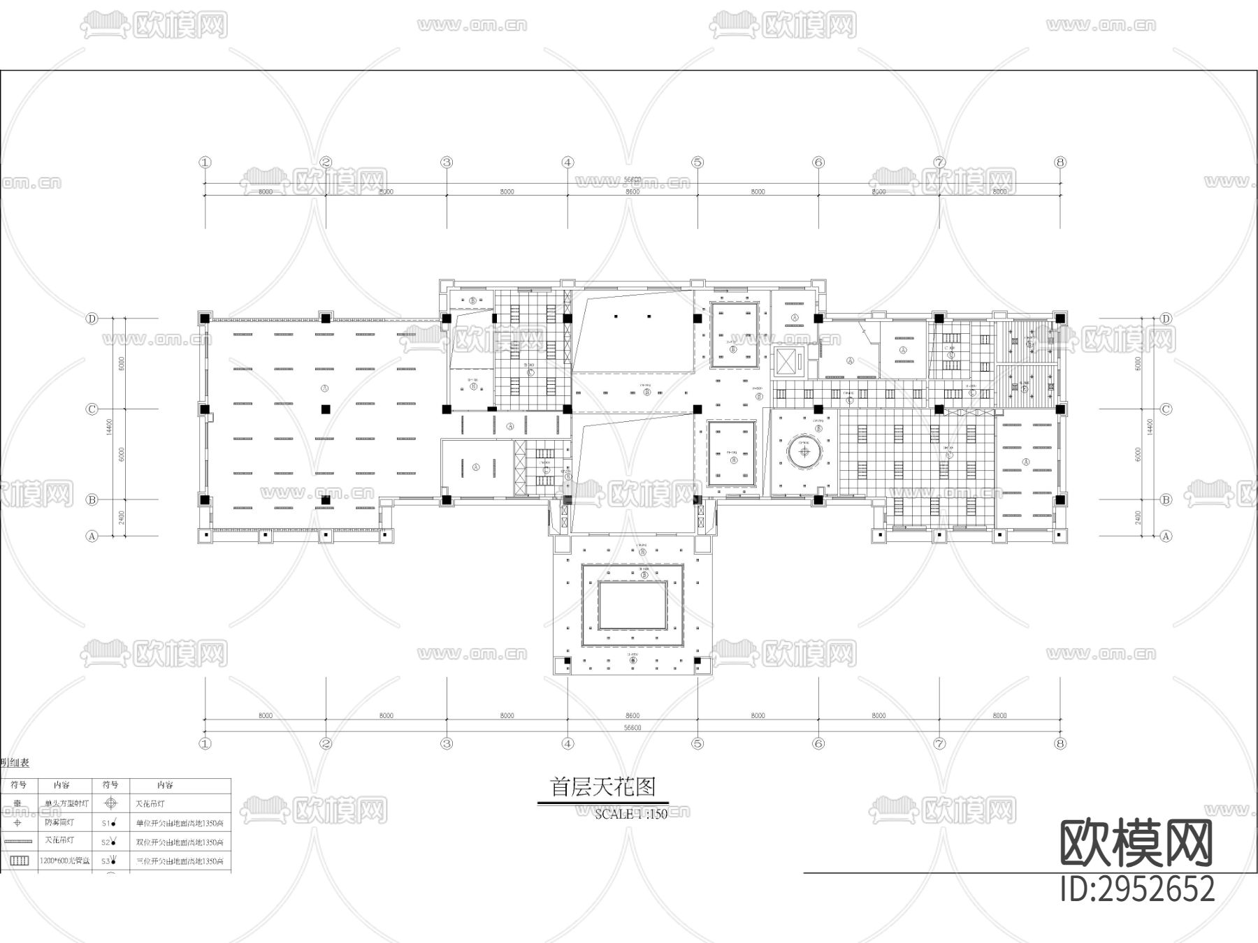 办公楼办公室装修设计cad施工图下载（渲染图3）
