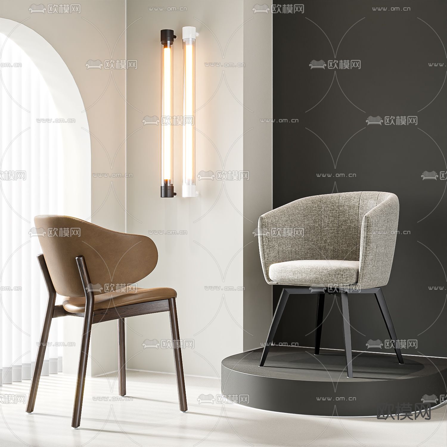 现代椅子 餐椅3d模型下载