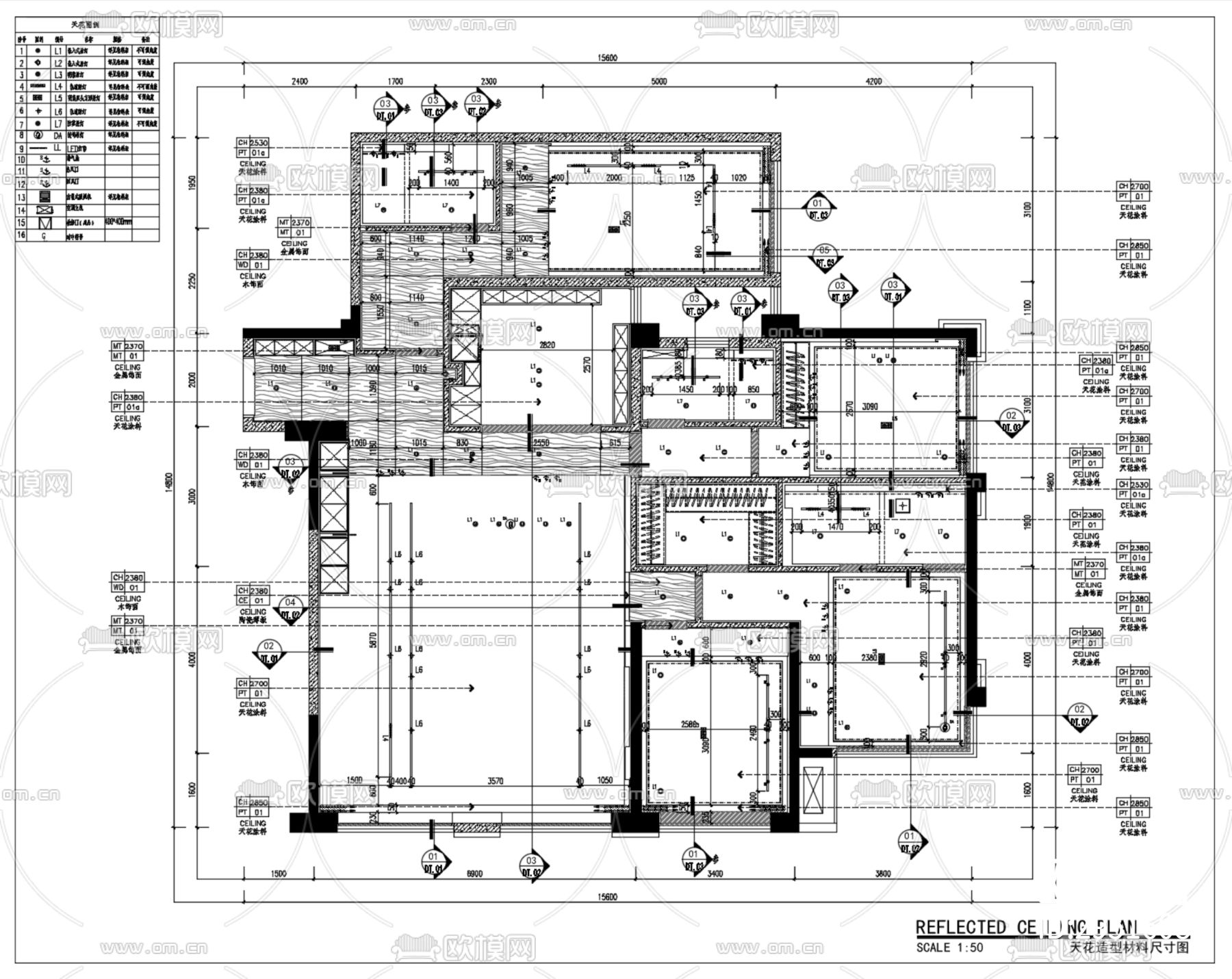 DIA丹健国际-成都合能枫丹铂麓188户型cad施工图下载（渲染图2）