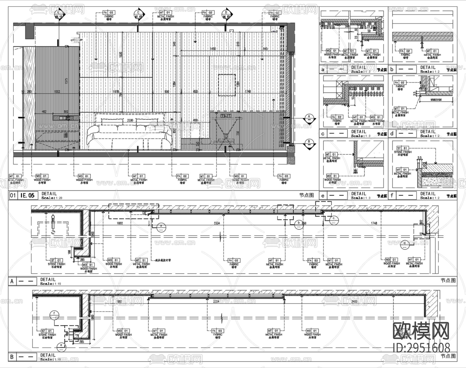 DIA丹健国际-成都合能枫丹铂麓188户型cad施工图下载（渲染图10）