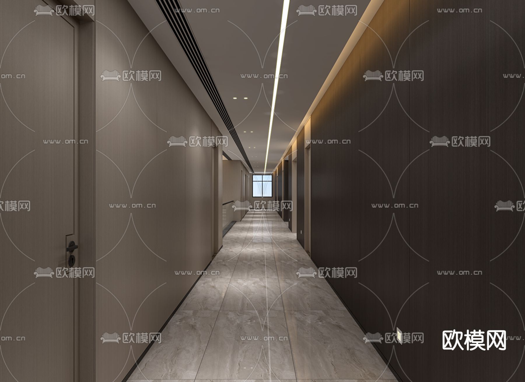 办公室前厅 过道 楼梯间免费3d模型下载（渲染图2）