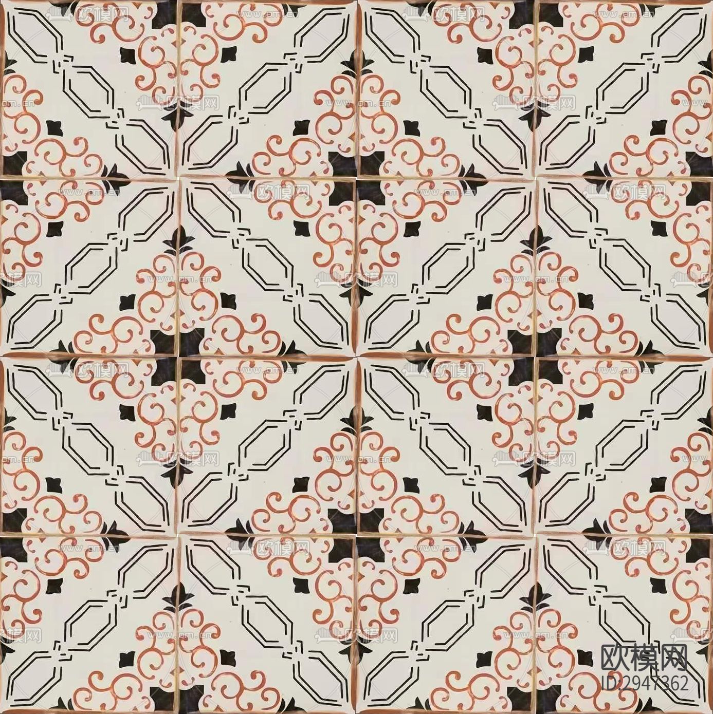 无缝复古北欧瓷砖下载