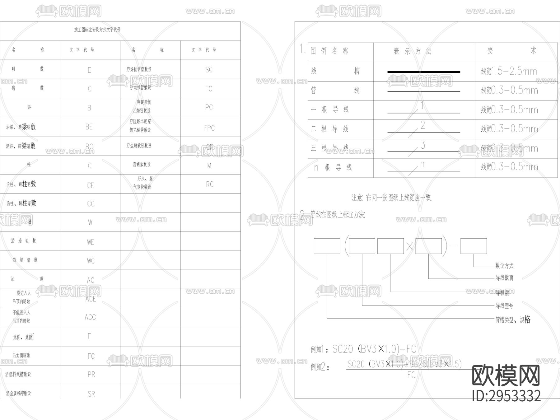 安防系统通用图形符号cad图库下载（渲染图1）