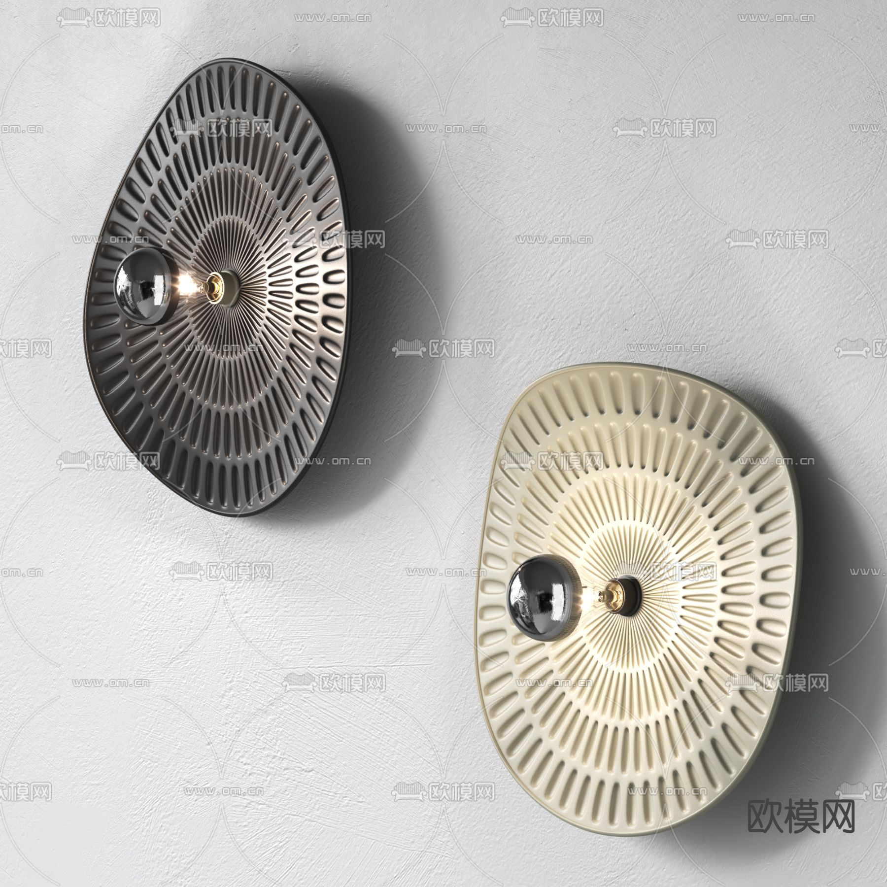 侘寂壁灯3d模型下载