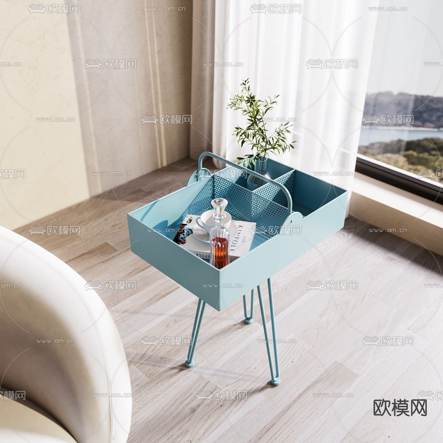 边几 桌几 角几3d模型下载（渲染图1）