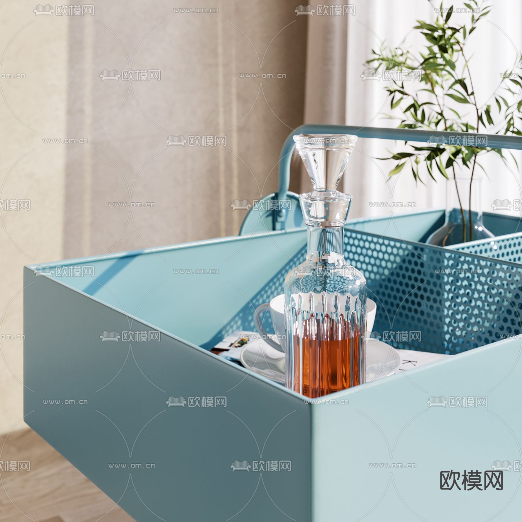 边几 桌几 角几3d模型下载（渲染图2）