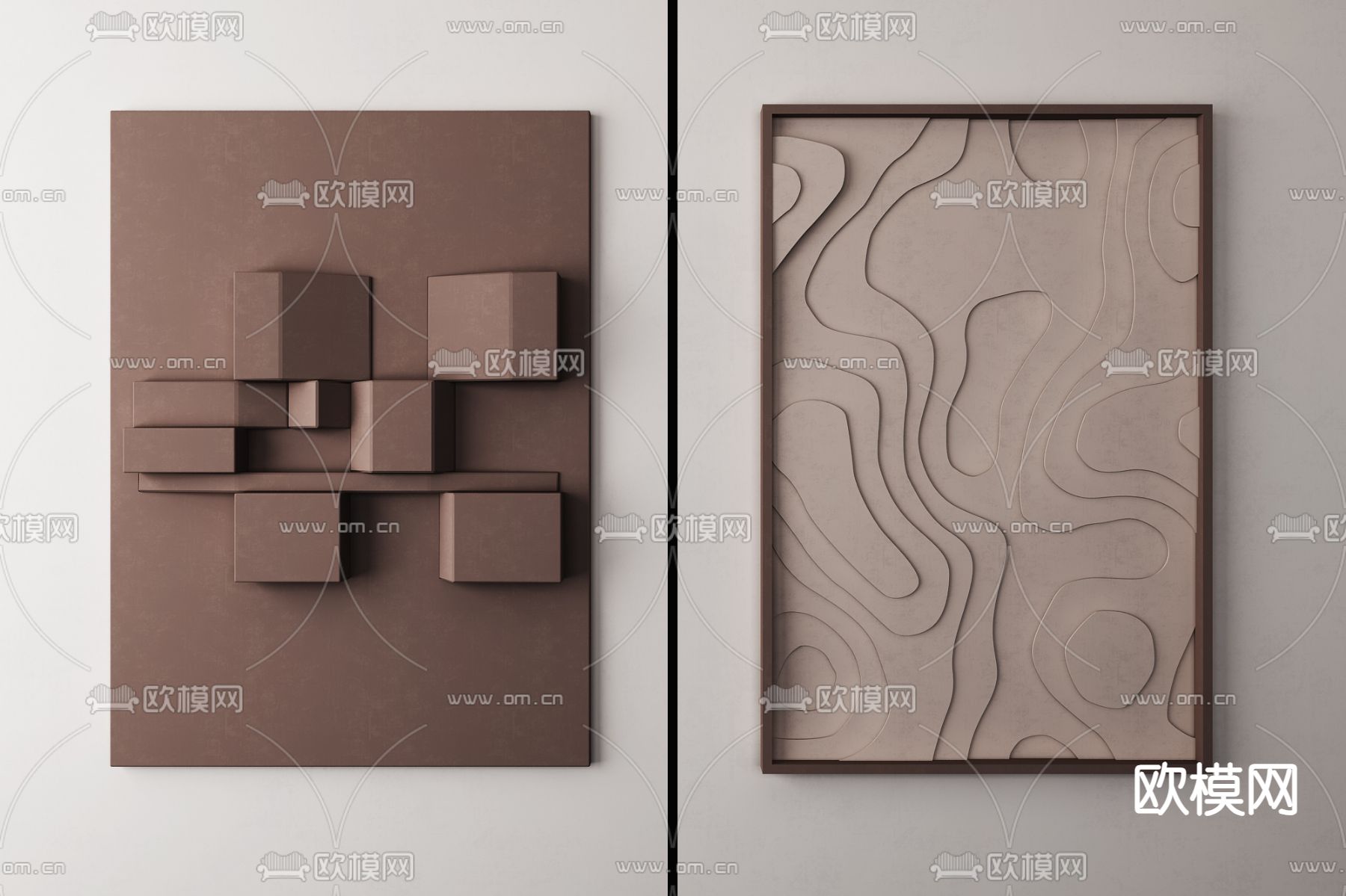 立体画 装饰画 墙饰3d模型下载