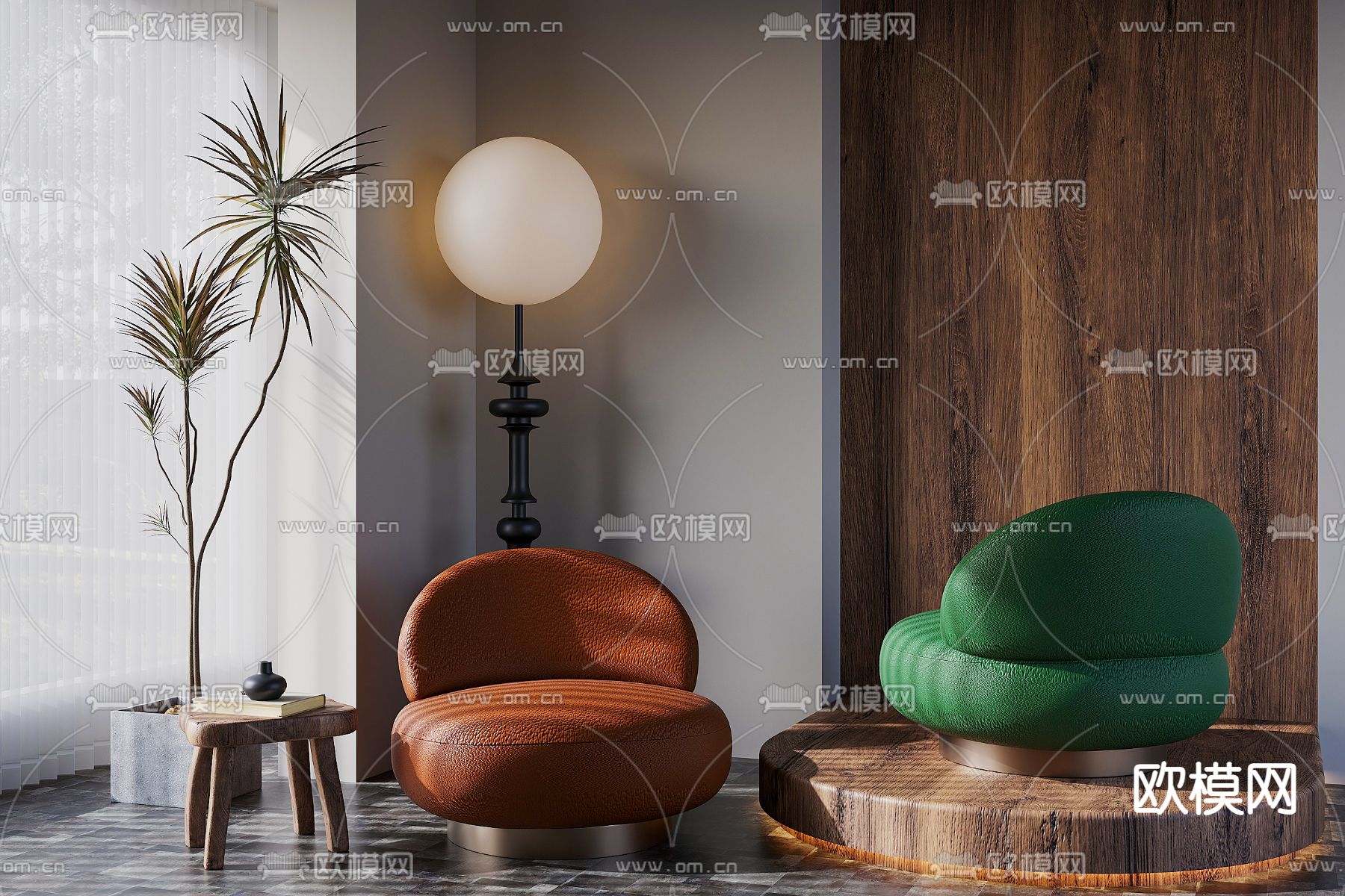 单人沙发3d模型下载