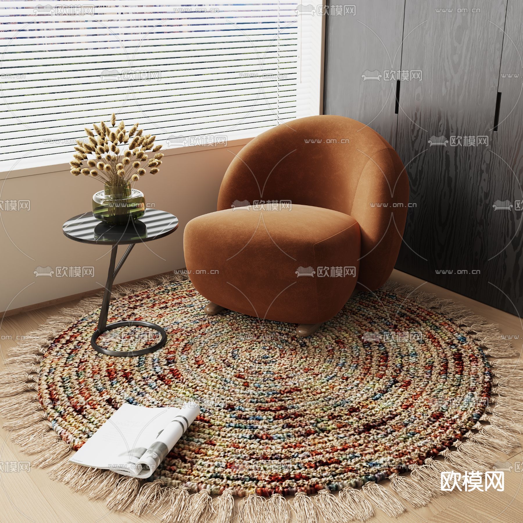 单人沙发 休闲沙发3d模型下载