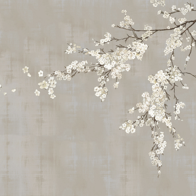  新中式花鸟墙纸 墙布贴图 