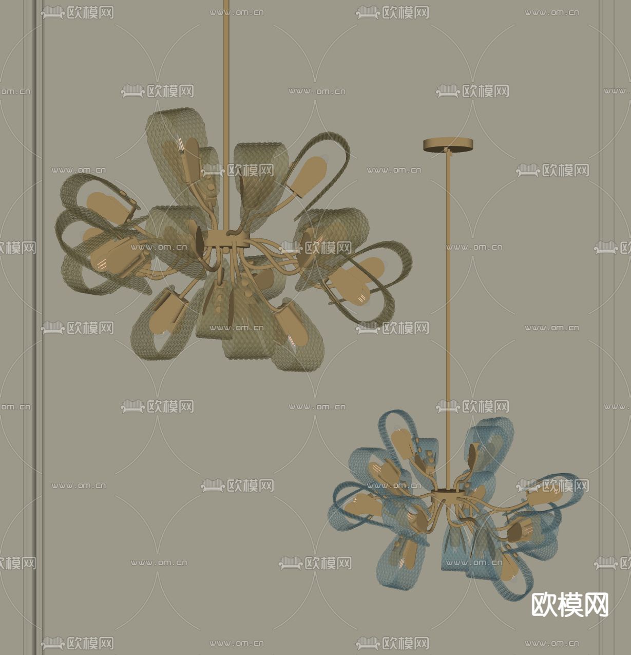 大厅吊灯su模型