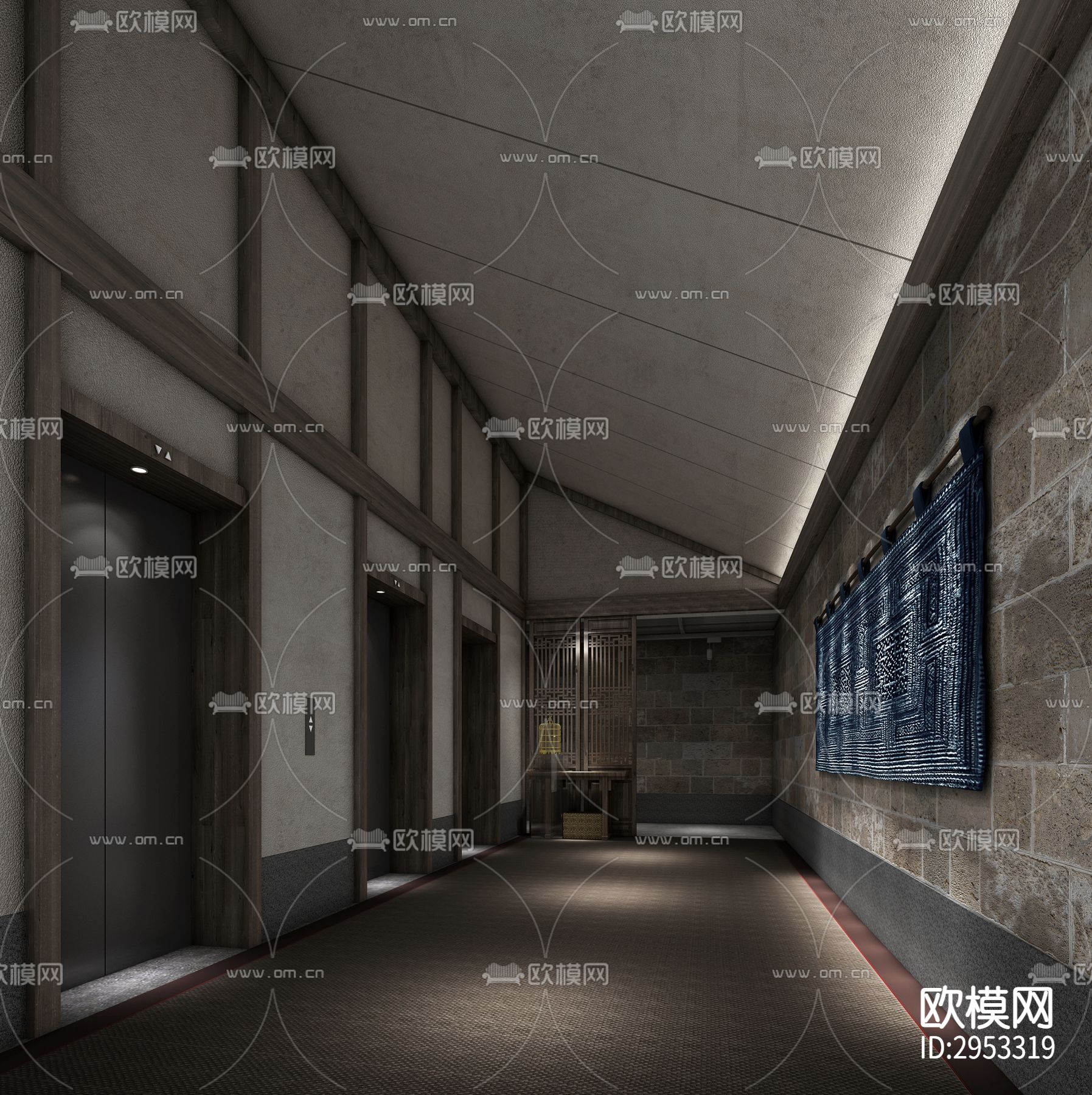 新中式温泉酒店效果图下载（渲染图6）