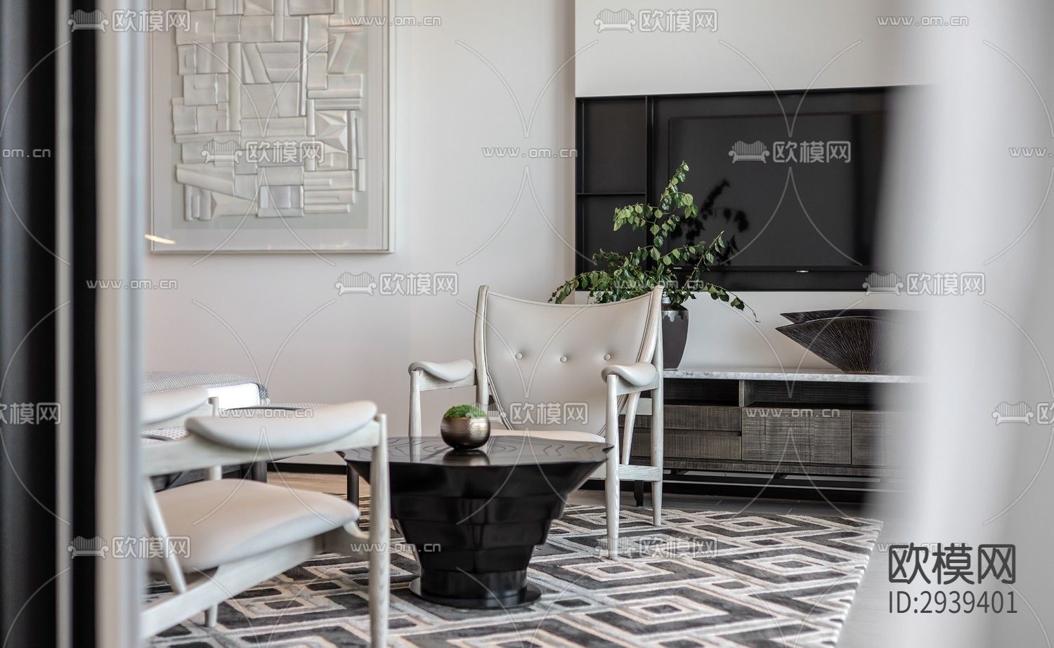 新中式酒店民宿效果图下载（渲染图15）