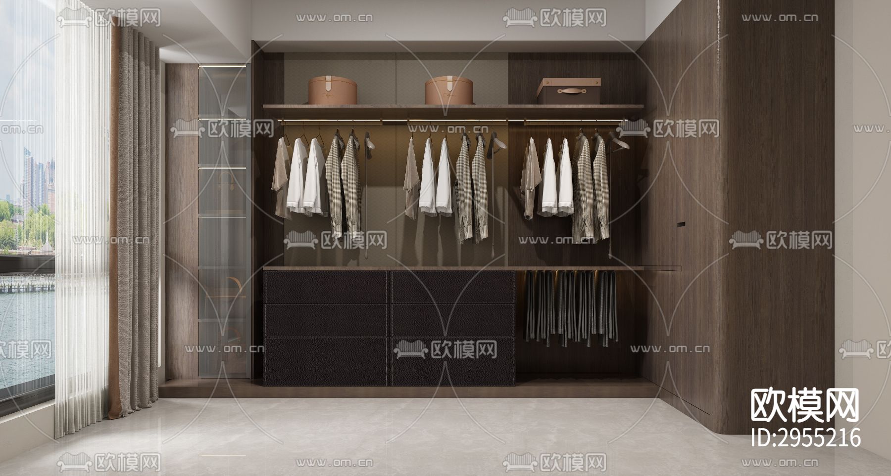 现代平层效果图下载（渲染图7）