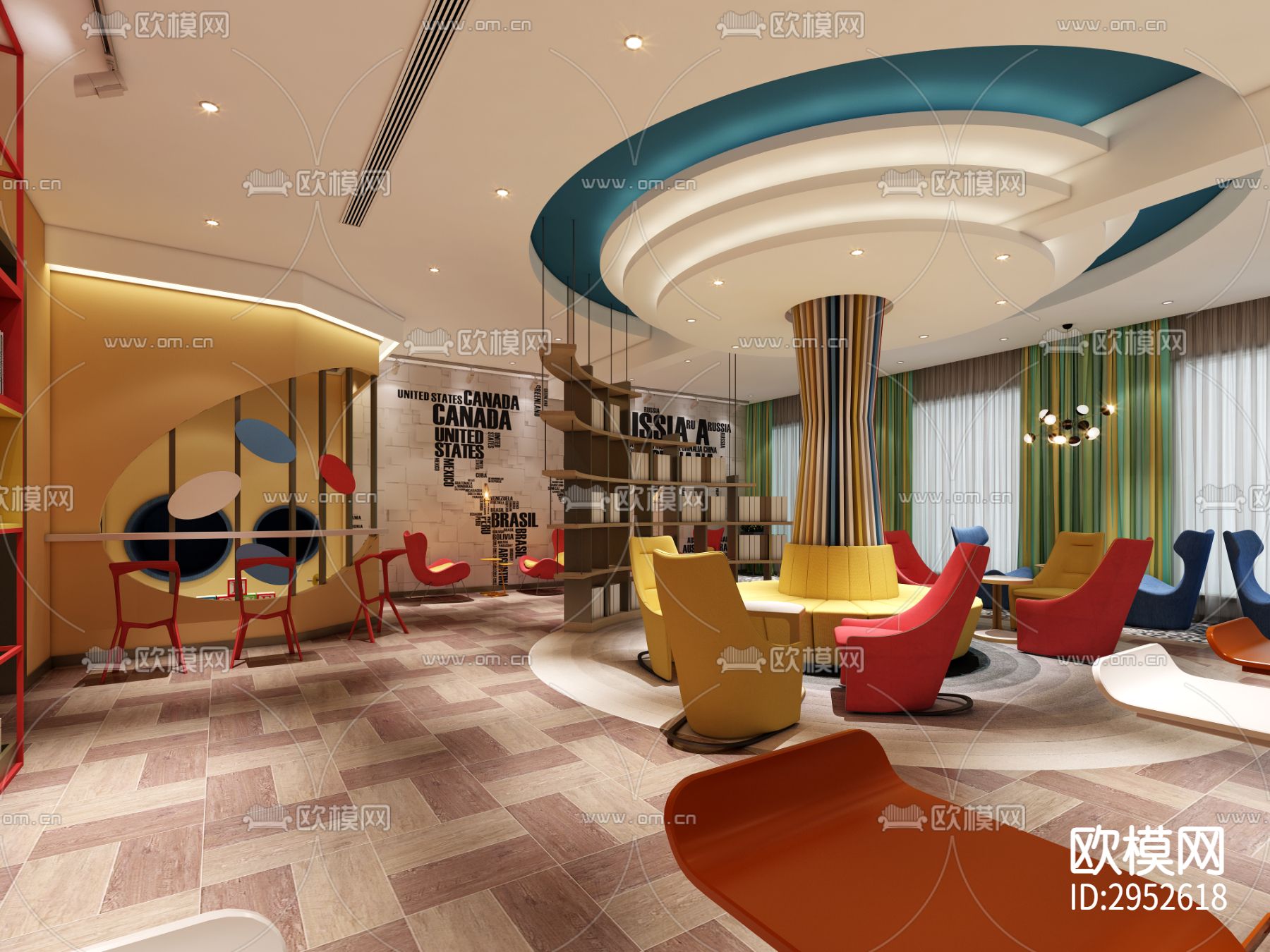 现代连锁酒店效果图下载（渲染图2）