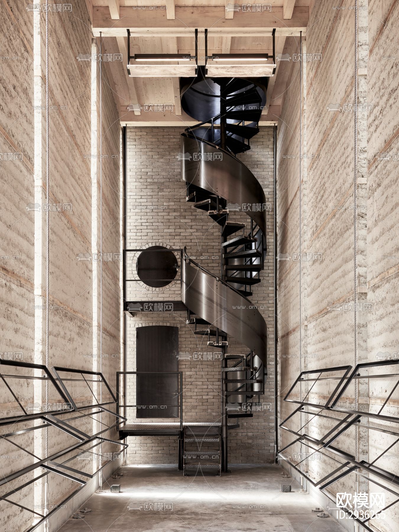 工业风美术博物馆效果图下载（渲染图7）