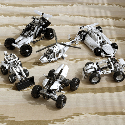  积木玩具车 乐高积木 玩具su模型 