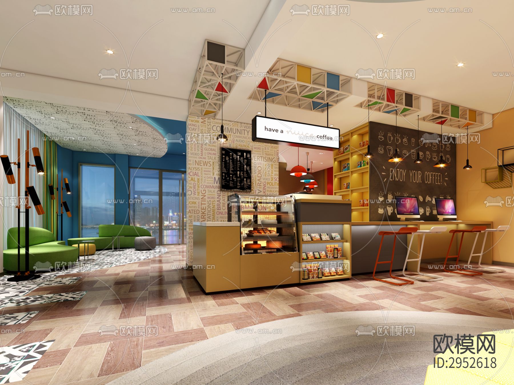 现代连锁酒店效果图下载（渲染图6）