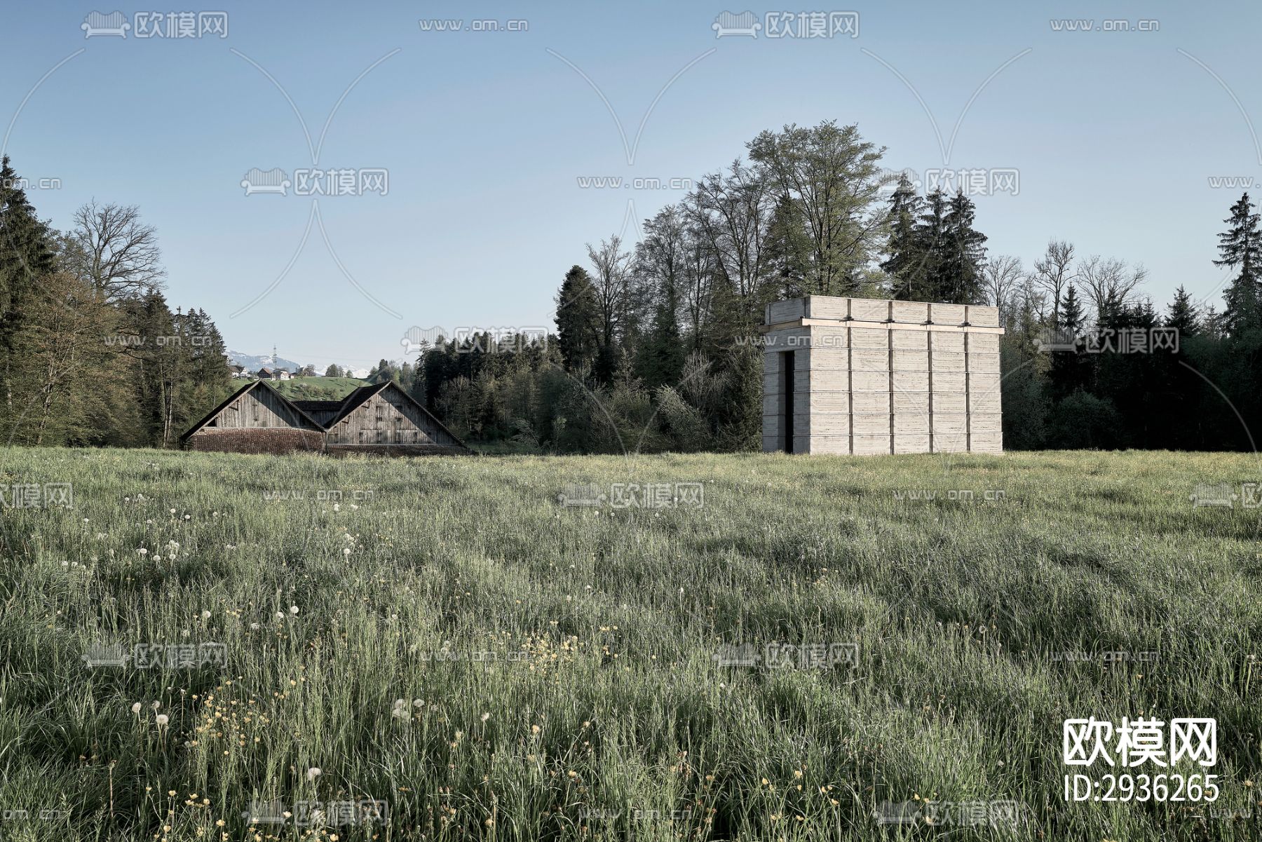 工业风美术博物馆效果图下载（渲染图13）