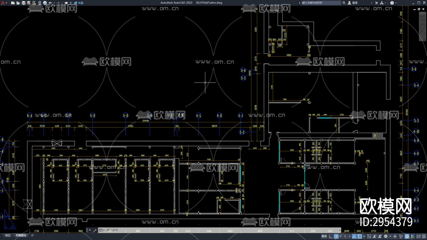 酒店客房 酒店空间布局 客房 标间 大床房 酒店cad施工图下载（渲染图6）