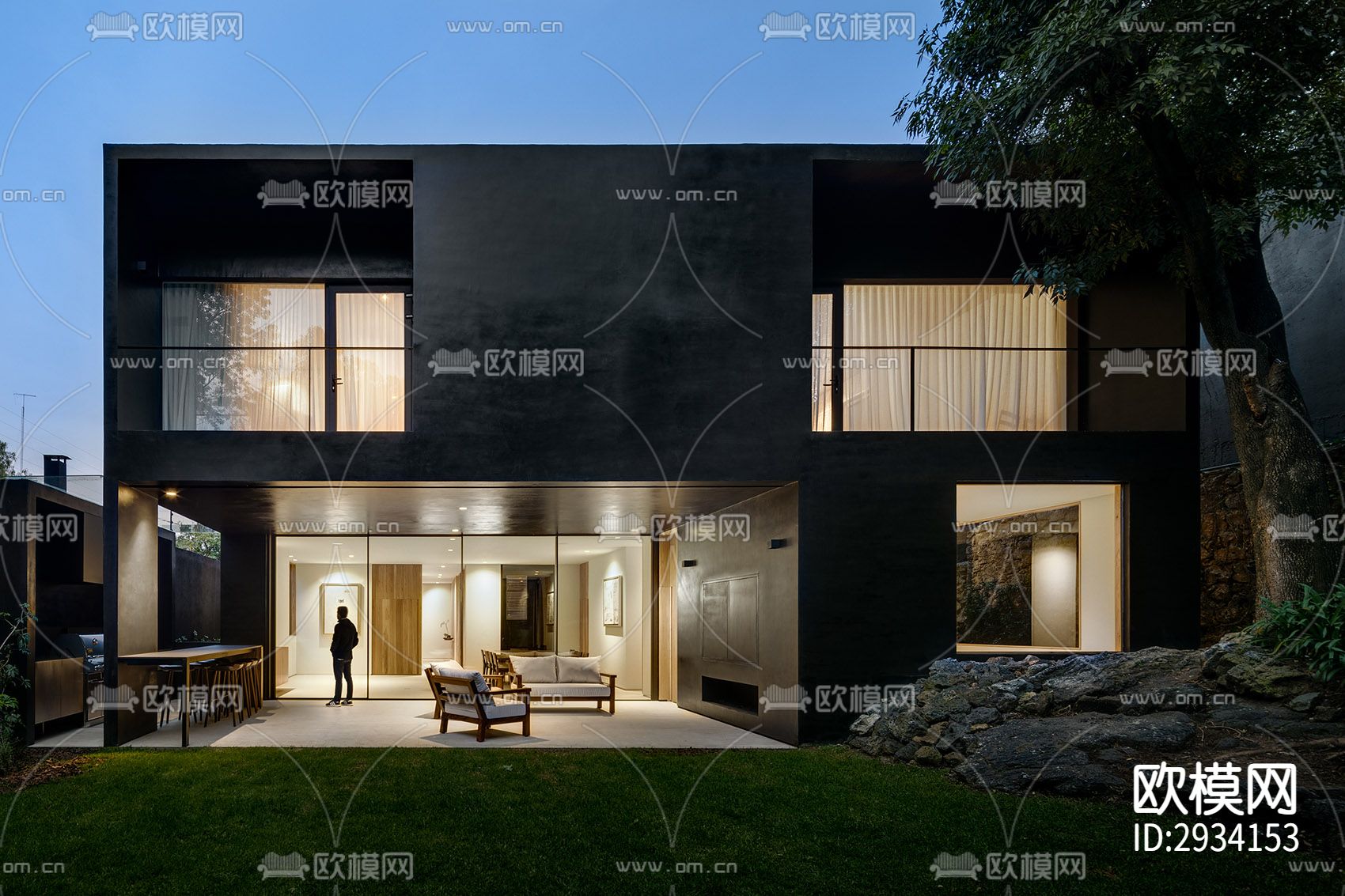 现代别墅效果图下载（渲染图12）