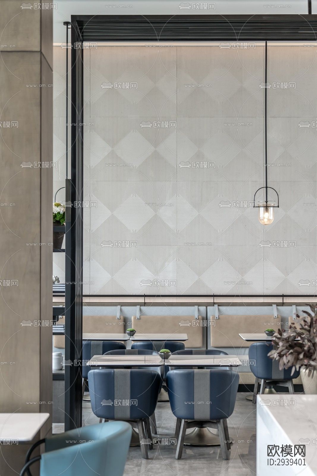 新中式酒店民宿效果图下载（渲染图4）