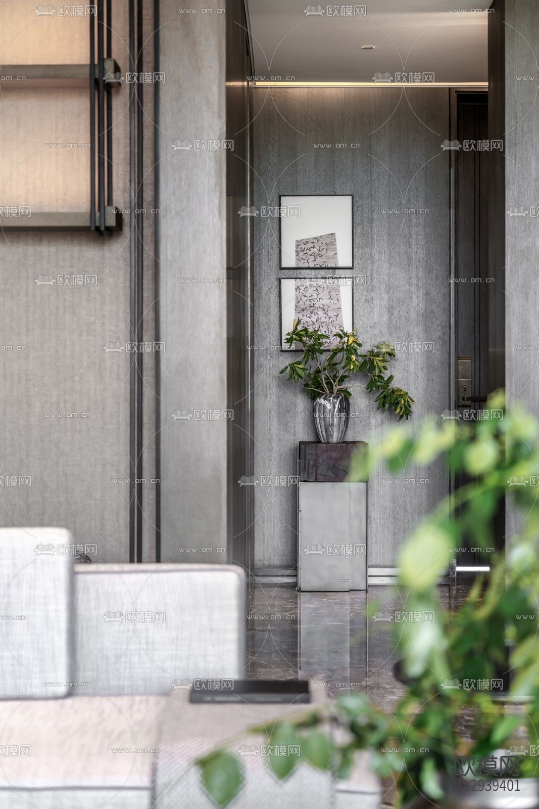 新中式酒店民宿效果图下载（渲染图6）