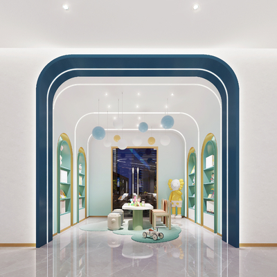  幼儿园 儿童娱乐区su模型 