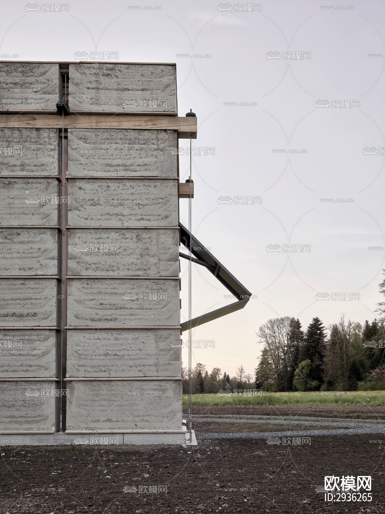 工业风美术博物馆效果图下载（渲染图3）