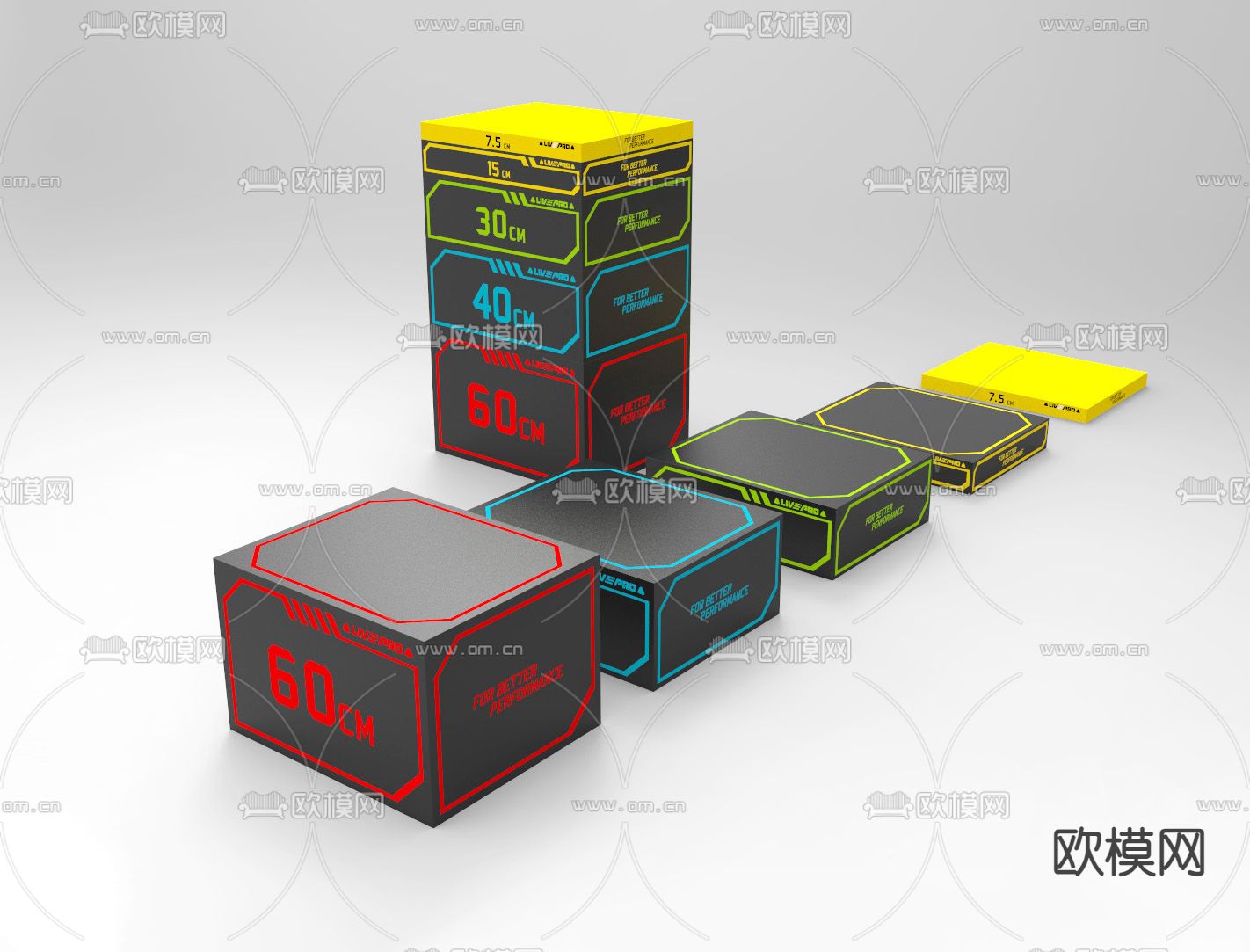 健身器材 跳箱su模型下载（渲染图1）