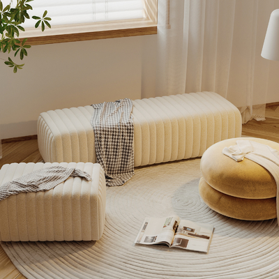  现代沙发凳su模型 