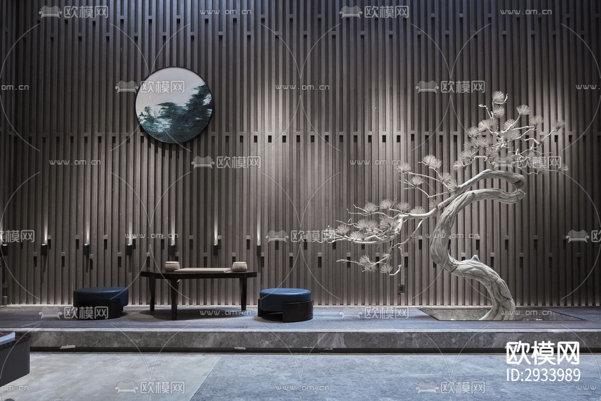 新中式别墅效果图下载（渲染图13）