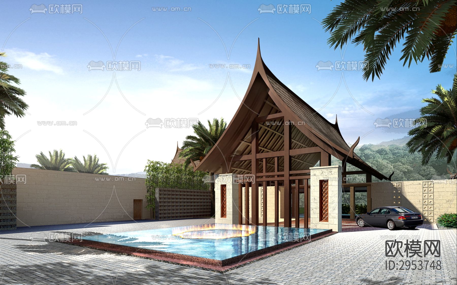 东南亚酒店效果图下载（渲染图4）