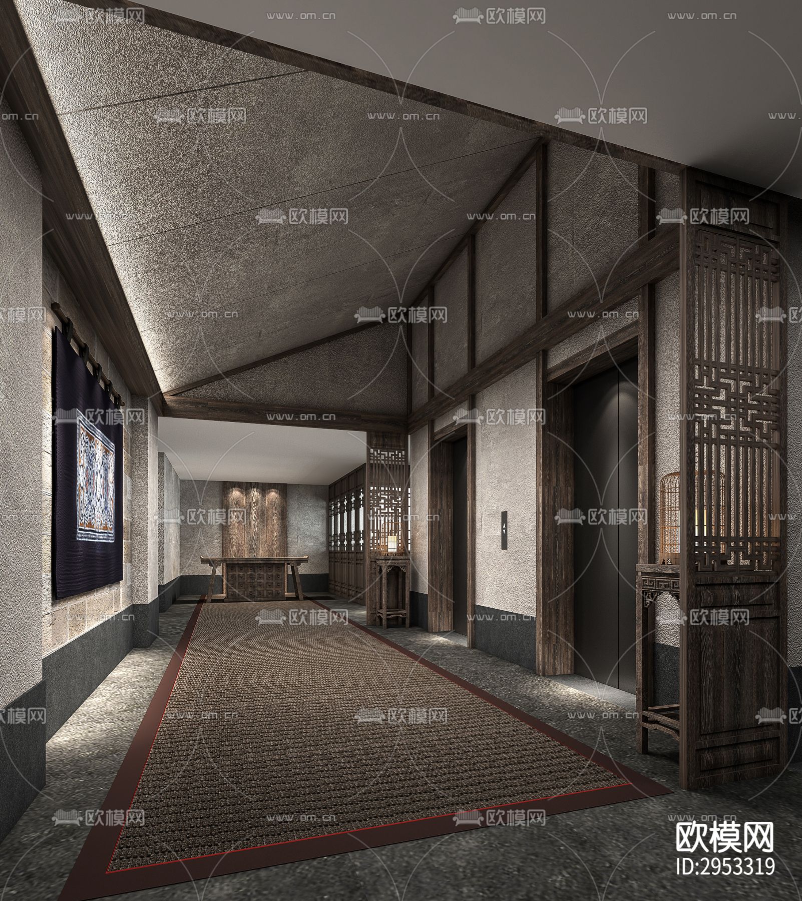 新中式温泉酒店效果图下载（渲染图11）