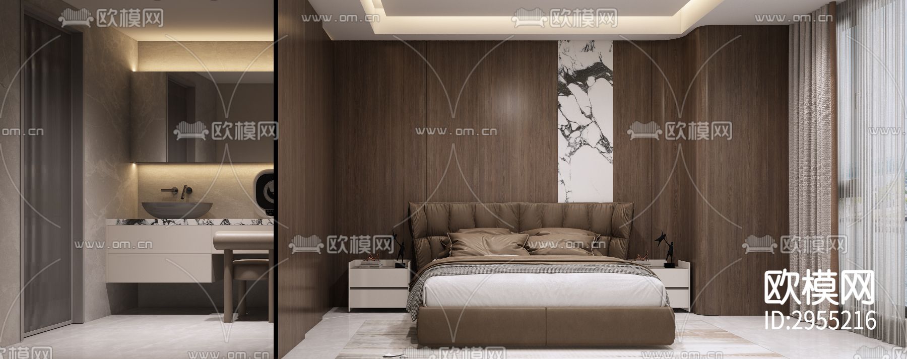 现代平层效果图下载（渲染图10）