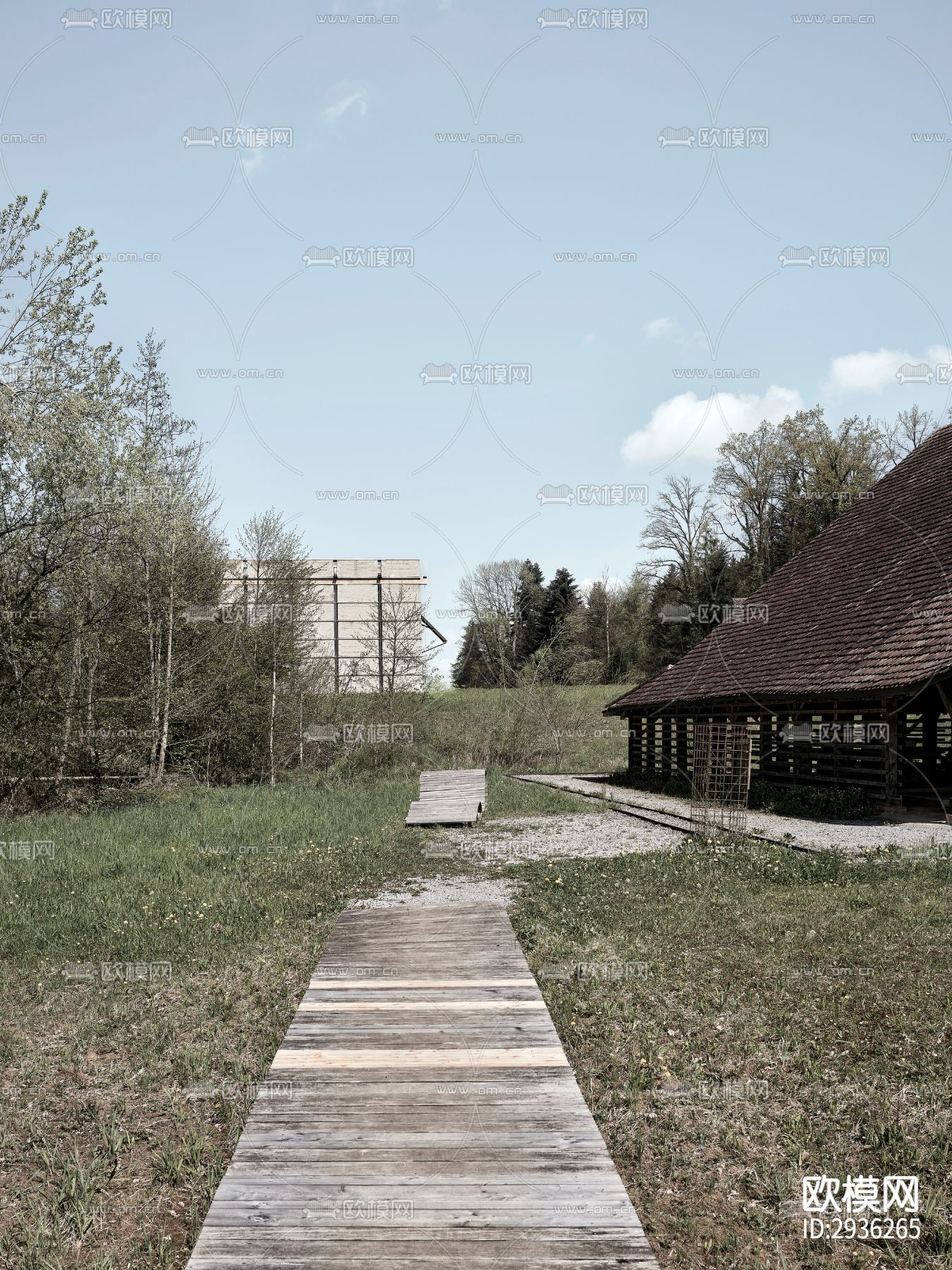 工业风美术博物馆效果图下载（渲染图1）